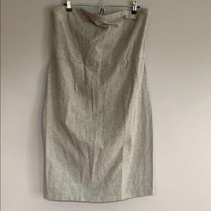 Strapless Grey Fitted Dress